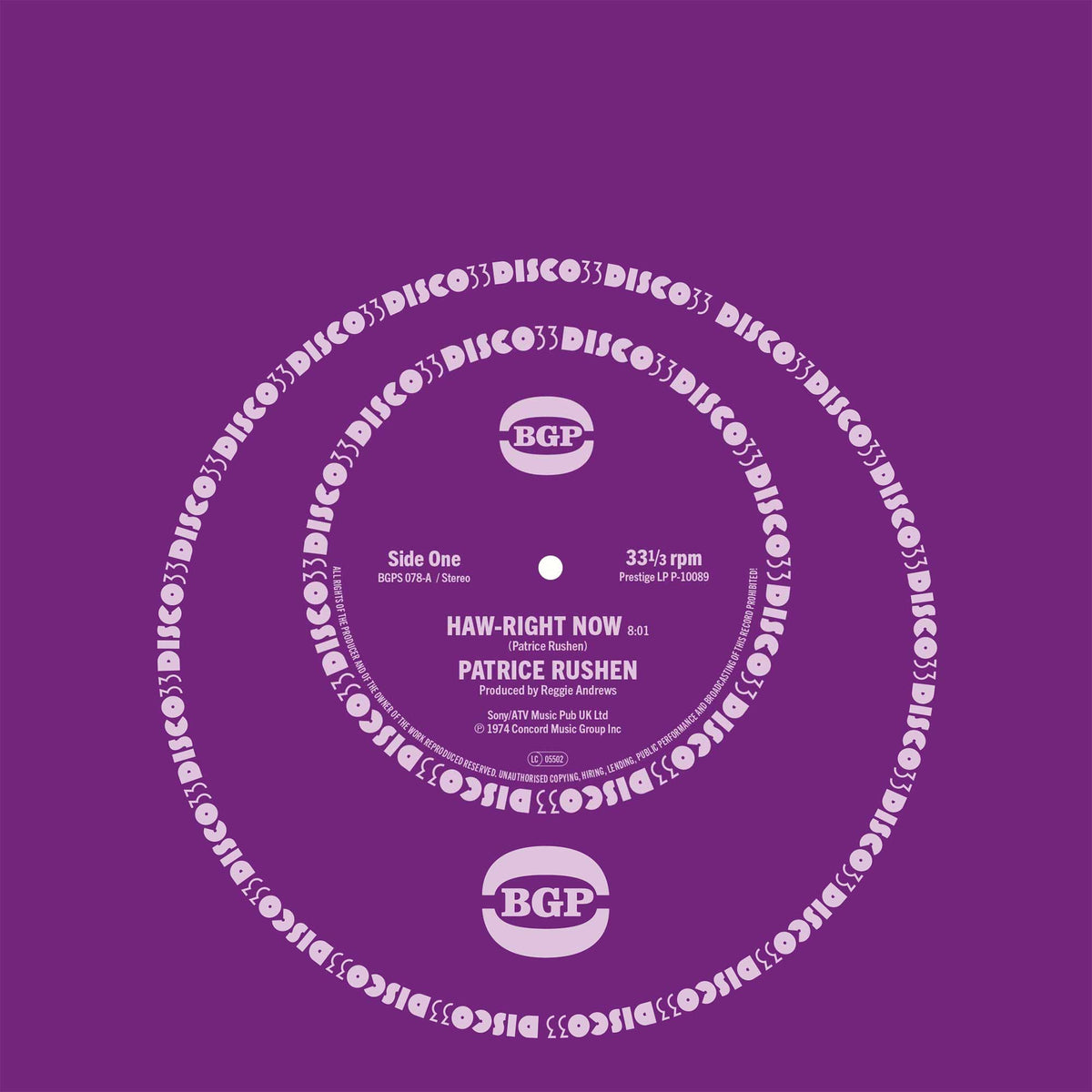 Rushen, Patrice - Haw-Right Now / Kickin' Back
