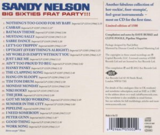 Nelson, Sandy - Big Sixties Frat Party!!!
