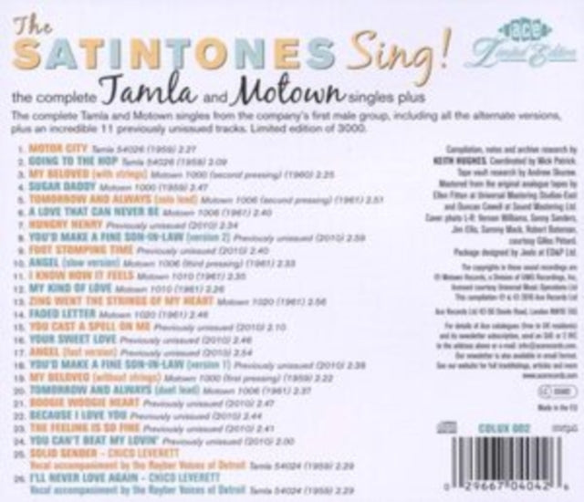 Satintones, The - Sing! The Complete Tamla And Motown Singles Plus