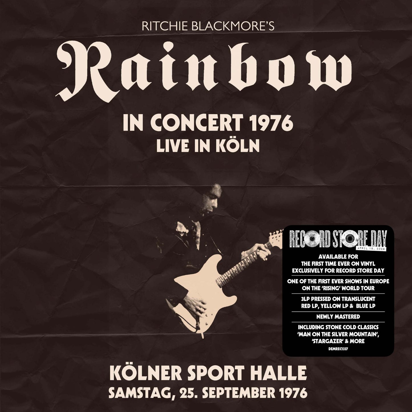 Blackmore’s, Ritchie Rainbow - Live from Köln 1976 (First Time On Vinyl! | RSD 2026)
