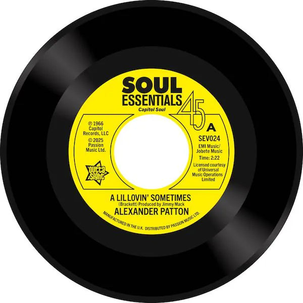 Patton, Alexander - A Lil Lovin' Sometimes (2025 Reissue)