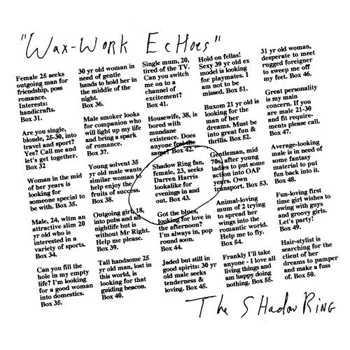 Shadow Ring, The - Wax-Work Echoes (First Time On Vinyl!)