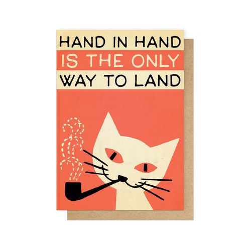 Greetings Card - Love Cats (Hand In Hand Is The Only Way To Land) (The Cure)