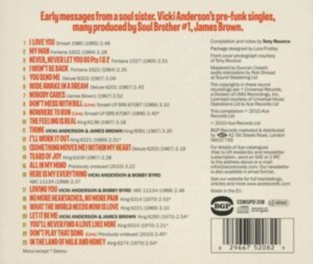 Anderson, Vicki - Wide Awake In A Dream: James Brown Productions From The Pre-Funk Years