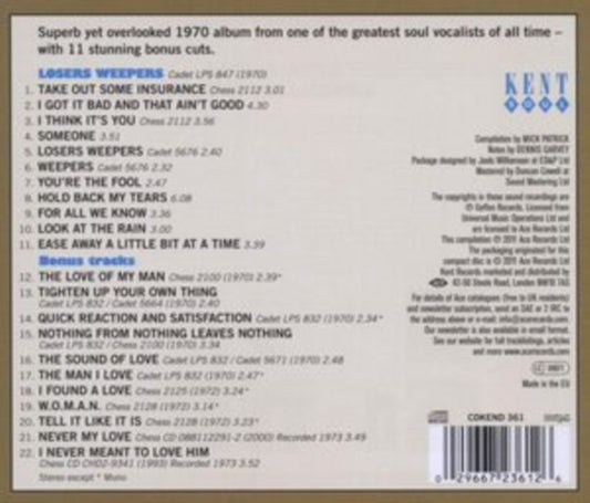 James, Etta - Losers Weepers With Bonus Tracks