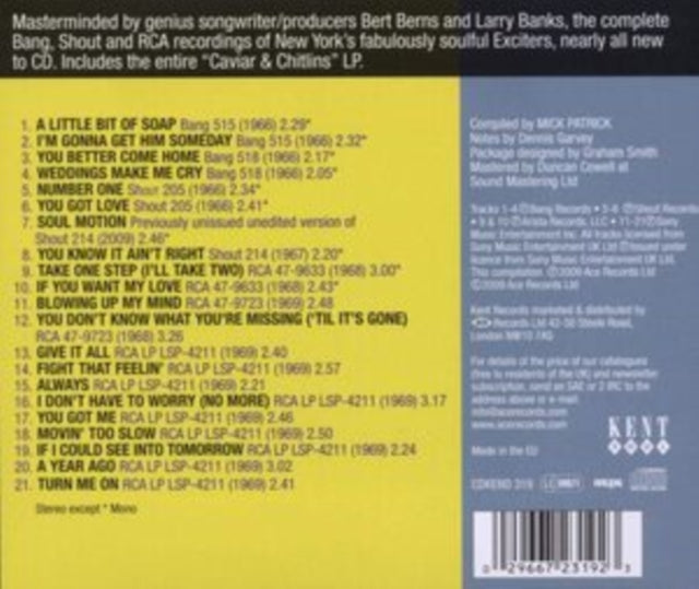 Exciters, The - Soul Motion: The Complete Bang, Shout & RCA Recordings 1966-69