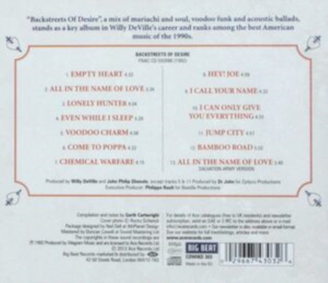 DeVille, Willy - Backstreets Of Desire