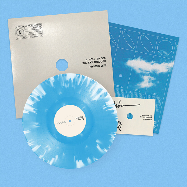 Dinked Edition - Blue & White "Sky Burst" LP + *Signed* Postcard