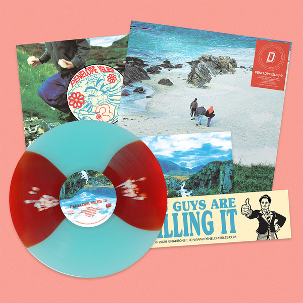 Dinked Edition - "Hot Wings" Red & Blue LP + *Signed* Postcard + Bumper Sticker + Air Freshener