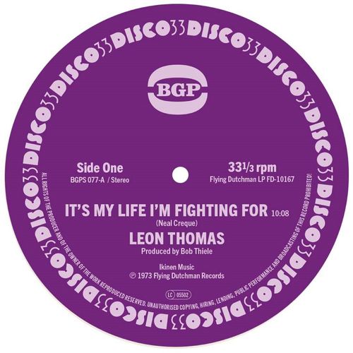 Thomas, Leon - It's My Life I'm Fighting For / Shape Your Mind To Die