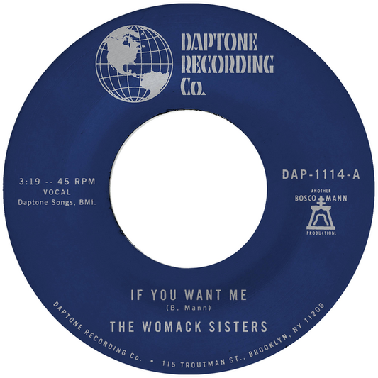 Womack Sisters, The - If You Want Me / I Just Don’t Want You (To Say Goodbye)