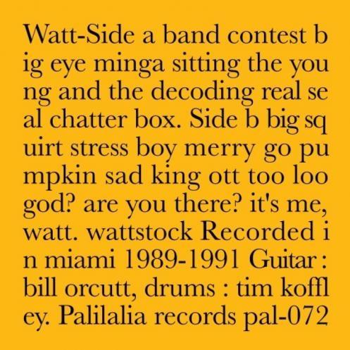 Watt - Recorded In Miami 1989-1991