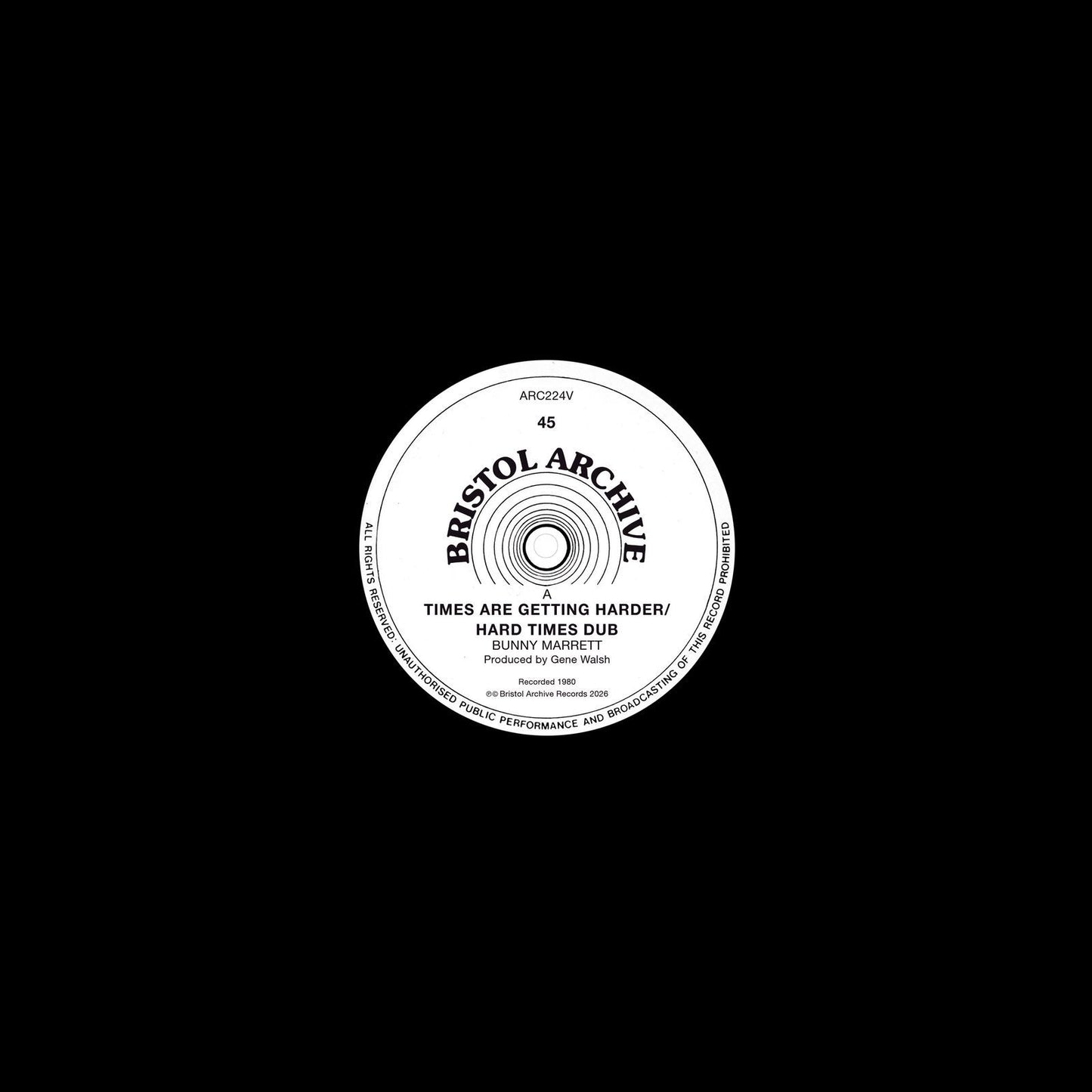 Marrett, Bunny - Times Are Getting Harder / Hard Times Dub