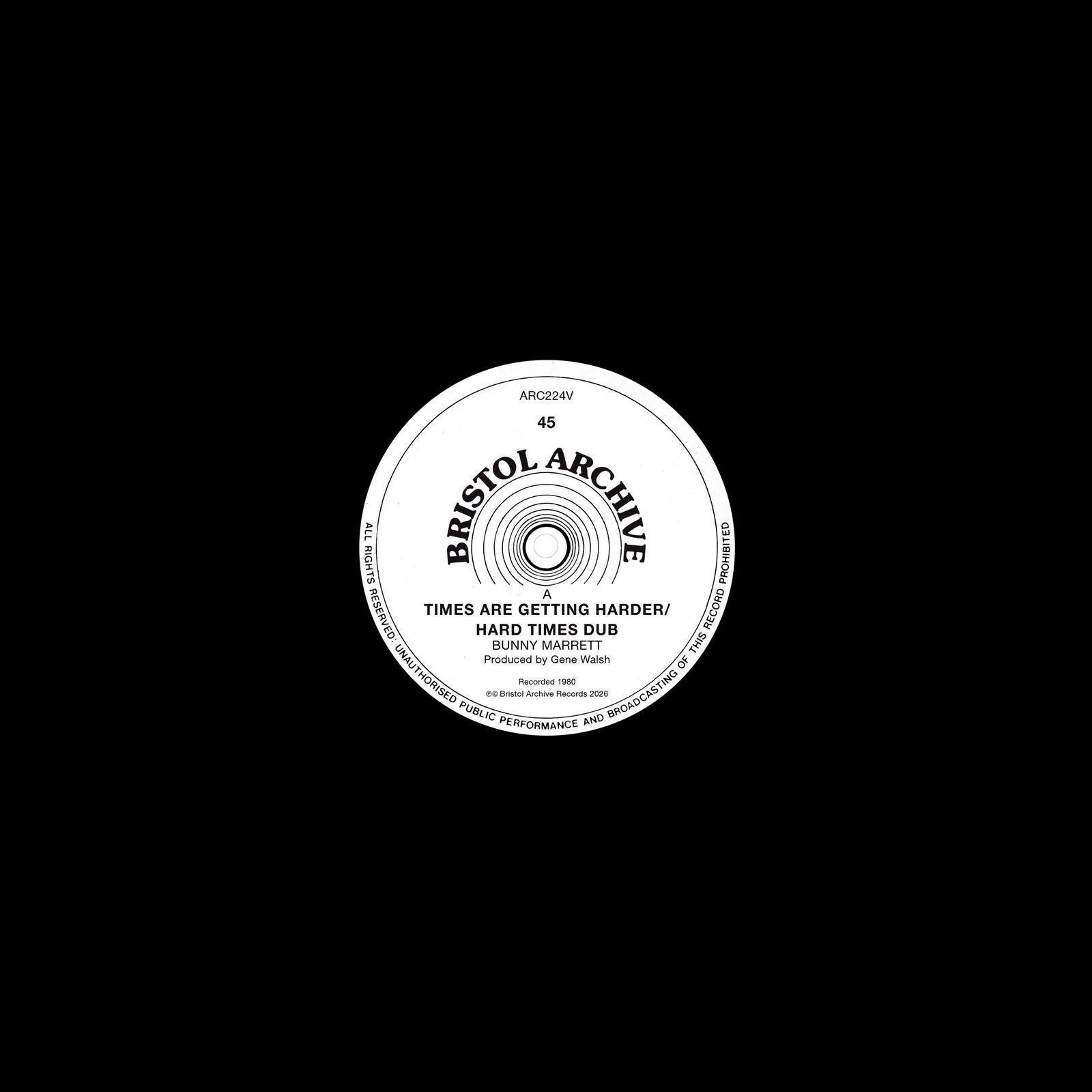 Marrett, Bunny - Times Are Getting Harder / Hard Times Dub