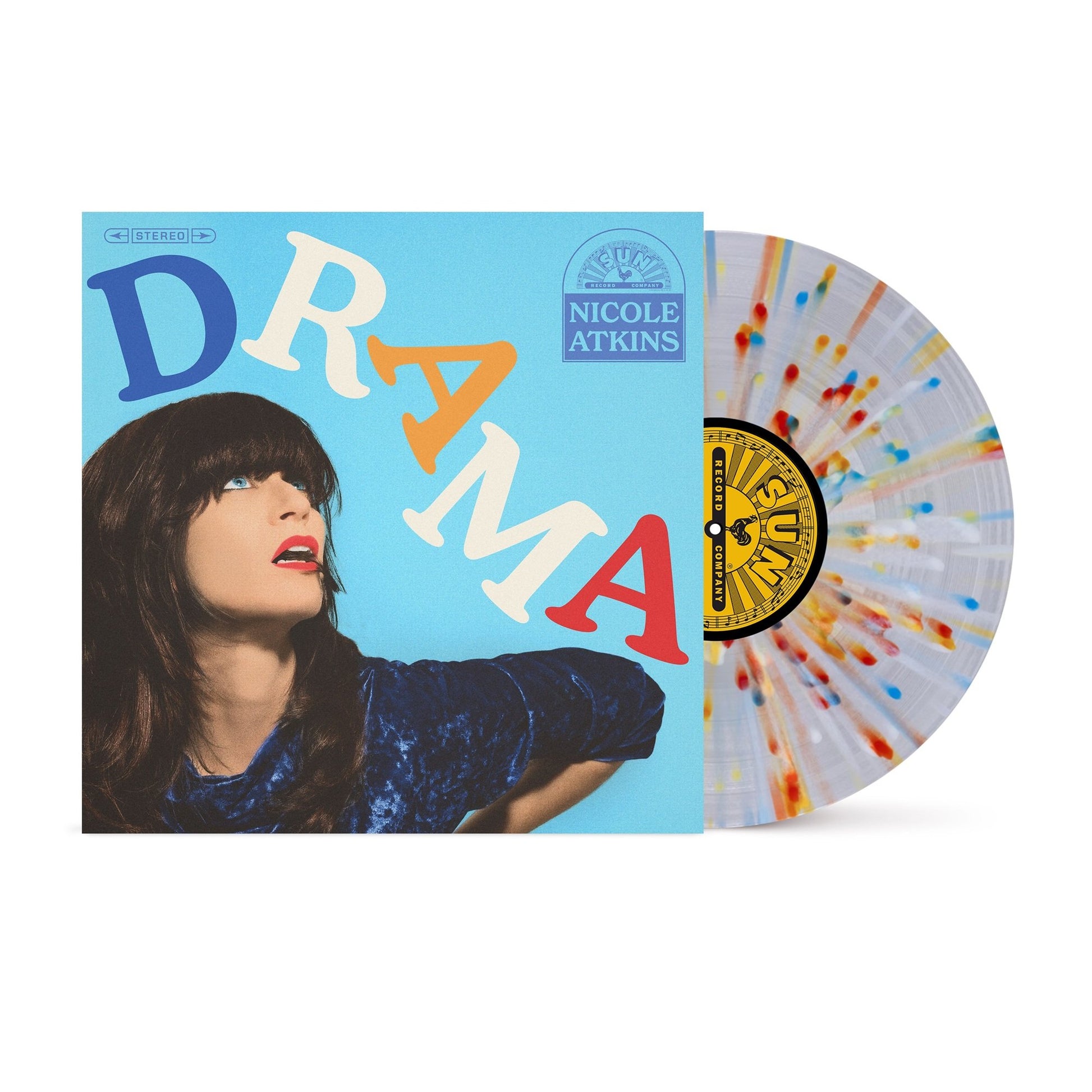Translucent Clear with Red Blue & Yellow Splatter LP
