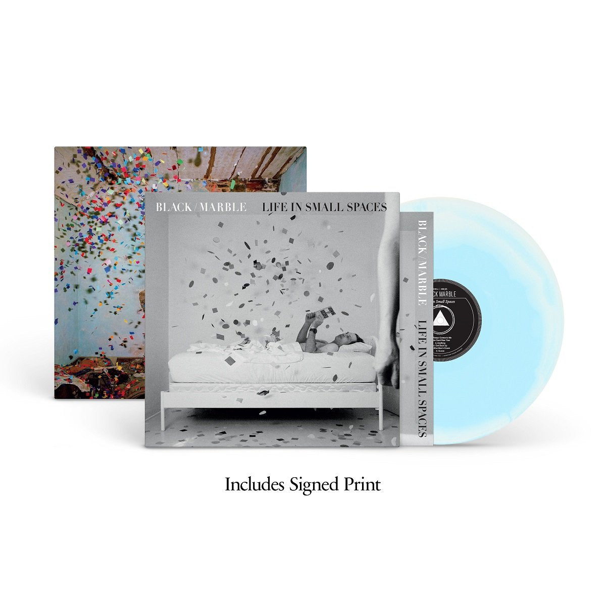 Baby Blue & White LP  +  *Signed* Print