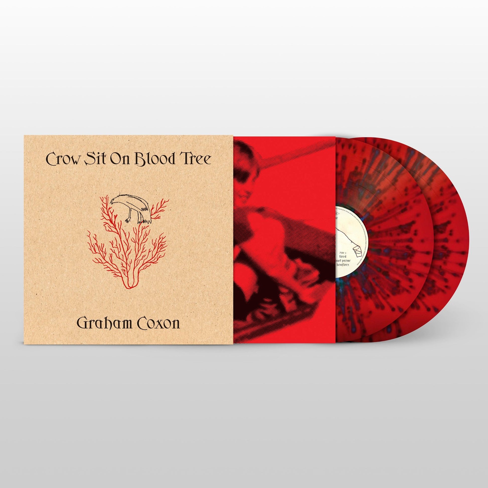 Blood Red and Black Splatter 2LP