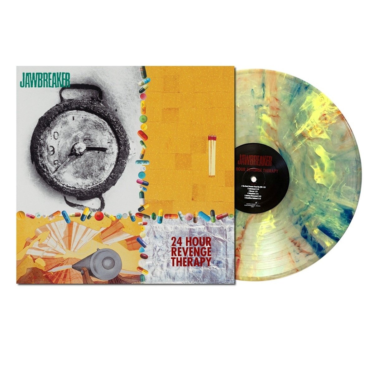 Clear Blue with Red & Yellow LP