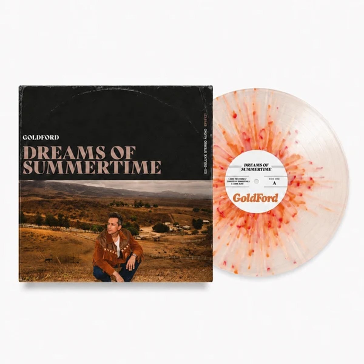 Burgundy, Orange & Pink Splatter in Clear LP