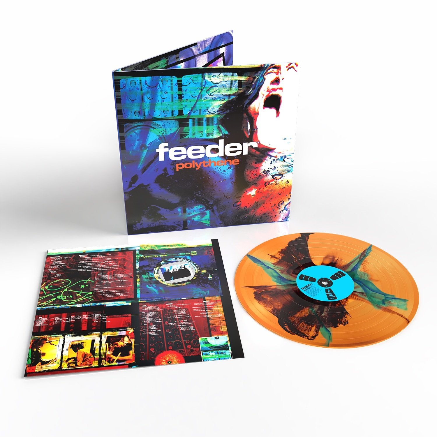 Transparent Orange with Black & Blue 'Inkplosion' LP