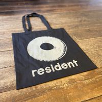 Resident Tote Bag - Classic Logo - Black Bag | Green Ink