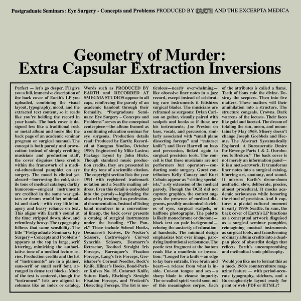 Earth x Black Noi$e - Geometry of Murder: Extra Capsular Extraction Inversions