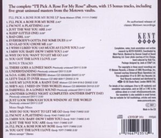 Johnson, Marv - I'll Pick A Rose For My Rose - Complete Motown Recordings 1964-71