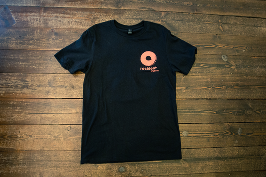 Resident T-Shirt - Black T | Coral Ink
