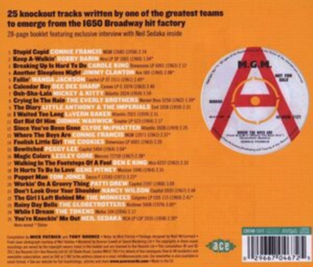 Where The Boys Are: The Songs Of Sedaka, Neil And Greenfield, Howard - Where The Boys Are: The Songs Of Neil Sedaka And Howard Greenfield