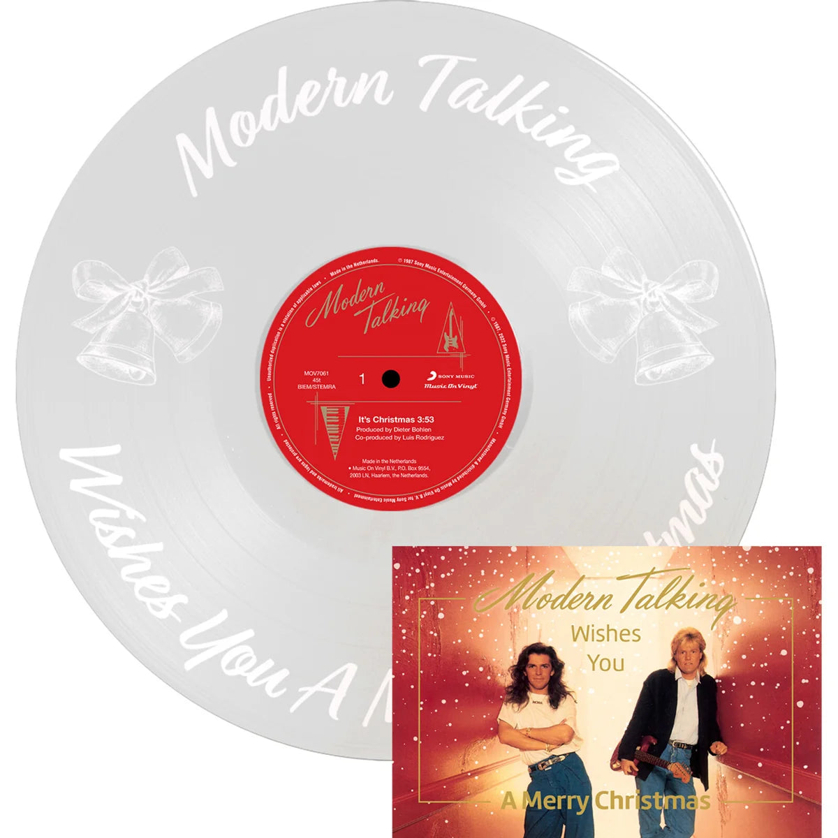 Etched White 7" + Christmas Card