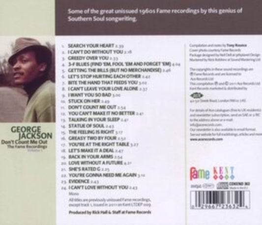 Jackson, George - Don't Count Me Out: The Fame Recordings Vol 1