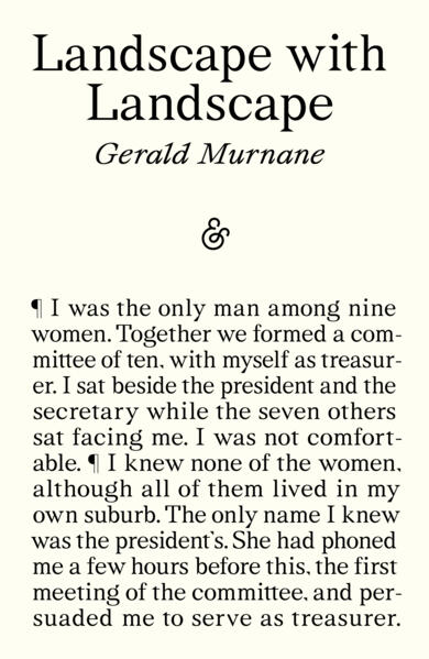 Murnane, Gerald - Landscape with Landscape