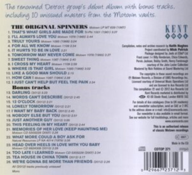 Spinners, The - Truly Yours - Their First Motown Album With Bonus Tracks 1963-1967