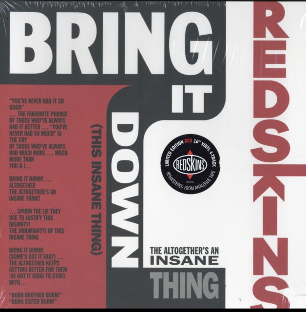 Redskins, The - Bring It Down! (This Insane Thing)