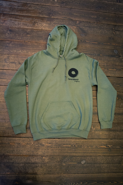 Resident Hoodie - Green Hoodie | Black Ink