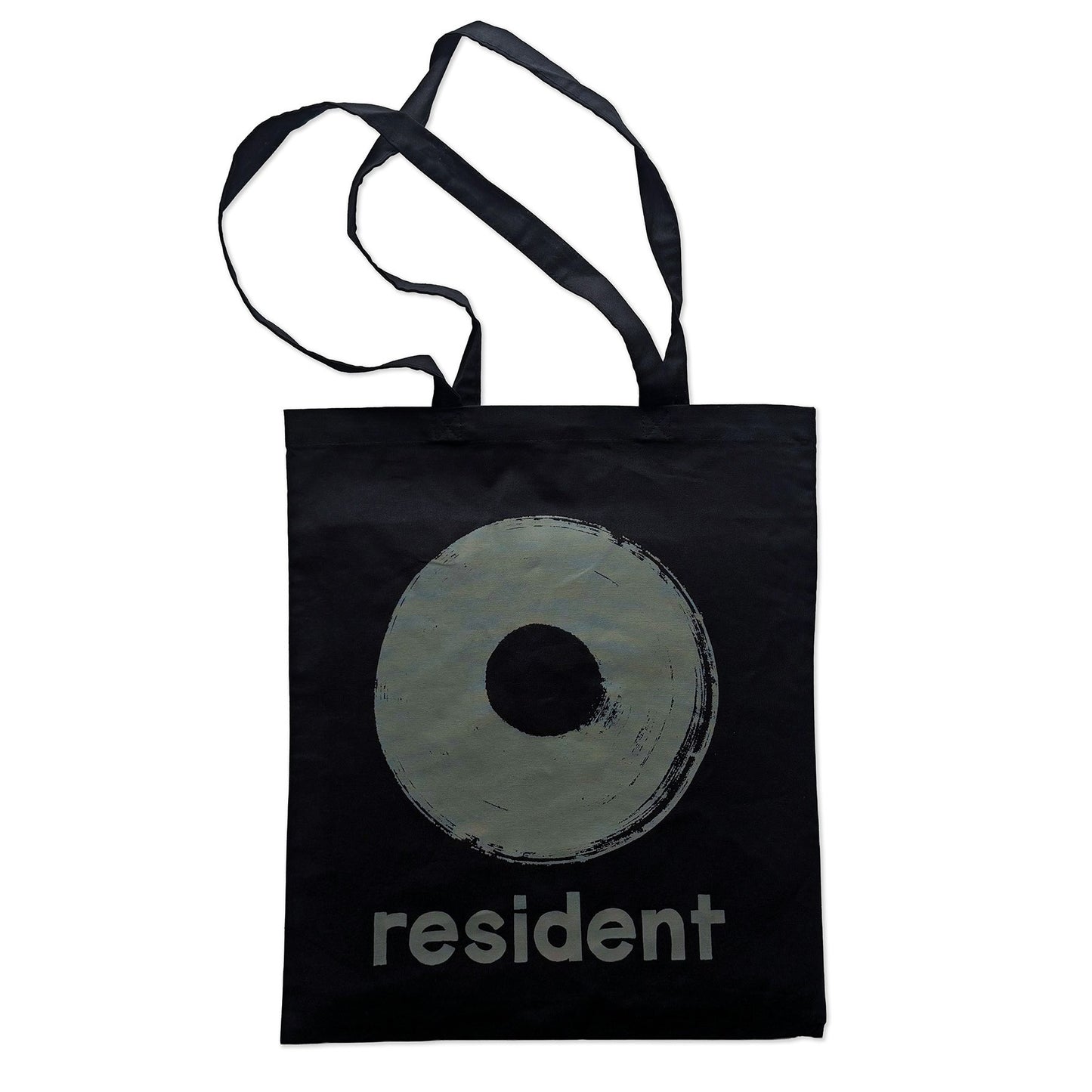 Resident Tote Bag - Classic Logo - Black Bag | Green Ink